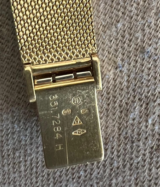 Montre Omega automatique DE Ville 100 % authentique, fabriquée en Suisse, en or jaune massif 18 carats (750)