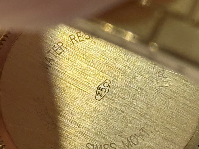 Montre homme chronographe automatique Genève 18 carats avec date et bracelet 18 carats - 137 grammes