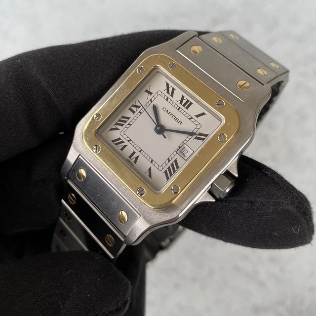 Montre Cartier Santos Carrée bimétallique 1172961, date automatique, 1996 - Ensemble complet