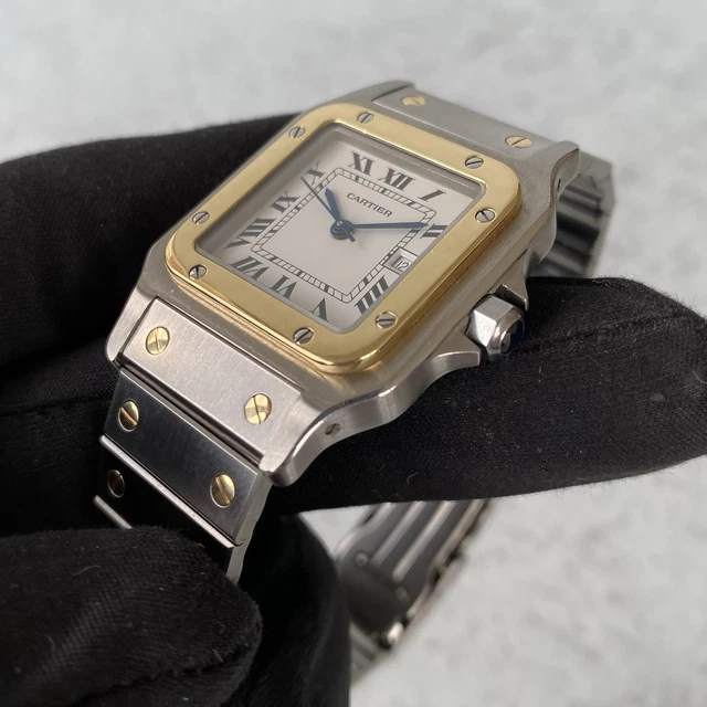 Montre Cartier Santos Carrée bimétallique 1172961, date automatique, 1996 - Ensemble complet