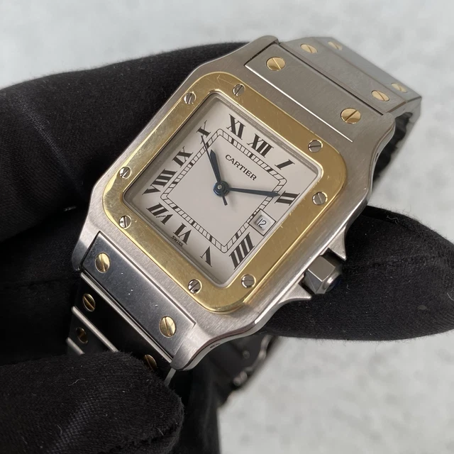 Montre Cartier Santos Carrée bimétallique 1172961, date automatique, 1996 - Ensemble complet
