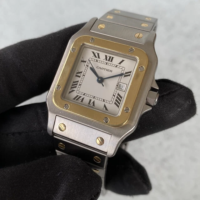 Montre Cartier Santos Carrée bimétallique 1172961, date automatique, 1996 - Ensemble complet