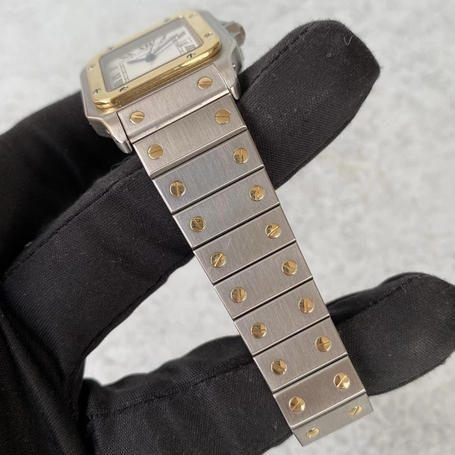 Montre Cartier Santos Carrée bimétallique 1172961, date automatique, 1996 - Ensemble complet