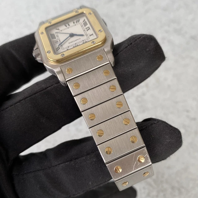 Montre Cartier Santos Carrée bimétallique 1172961, date automatique, 1996 - Ensemble complet