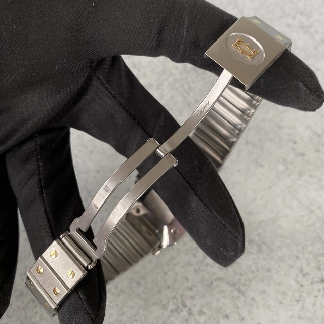 Montre Cartier Santos Carrée bimétallique 1172961, date automatique, 1996 - Ensemble complet