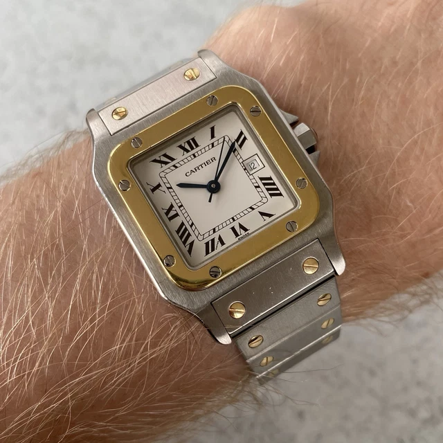 Montre Cartier Santos Carrée bimétallique 1172961, date automatique, 1996 - Ensemble complet