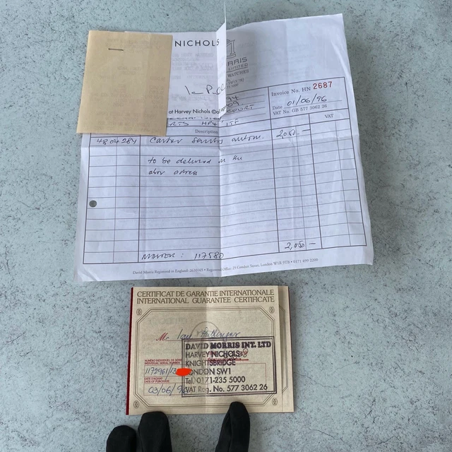 Montre Cartier Santos Carrée bimétallique 1172961, date automatique, 1996 - Ensemble complet