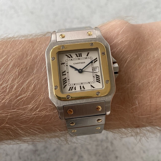 Montre Cartier Santos Carrée bimétallique 1172961, date automatique, 1996 - Ensemble complet