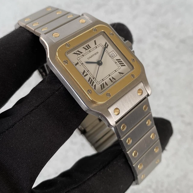 Montre Cartier Santos Carrée bimétallique 1172961, date automatique, 1996 - Ensemble complet