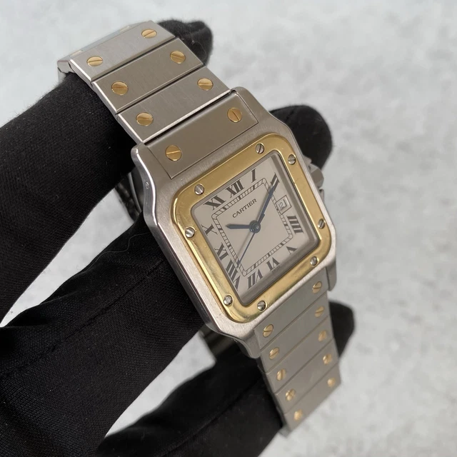 Montre Cartier Santos Carrée bimétallique 1172961, date automatique, 1996 - Ensemble complet