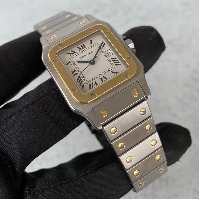 Montre Cartier Santos Carrée bimétallique 1172961, date automatique, 1996 - Ensemble complet