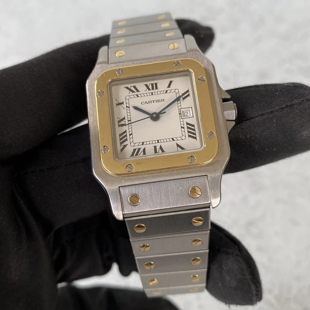 Montre Cartier Santos Carrée bimétallique 1172961, date automatique, 1996 - Ensemble complet
