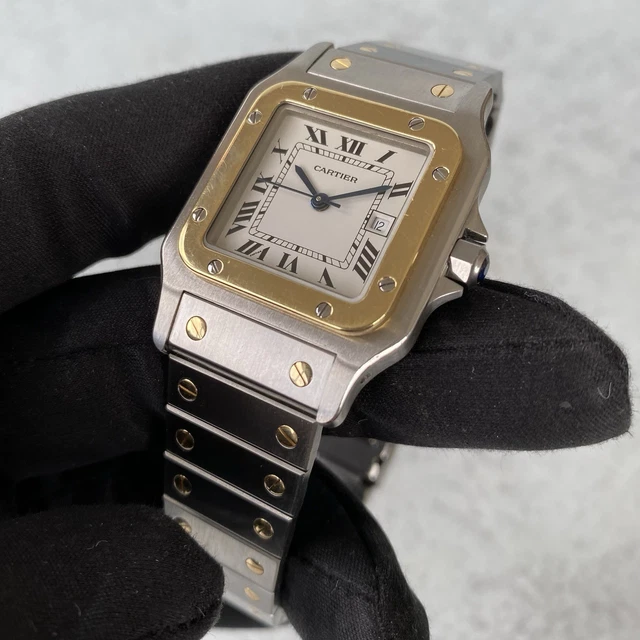 Montre Cartier Santos Carrée bimétallique 1172961, date automatique, 1996 - Ensemble complet