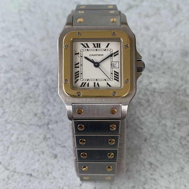Montre Cartier Santos Carrée bimétallique 1172961, date automatique, 1996 - Ensemble complet