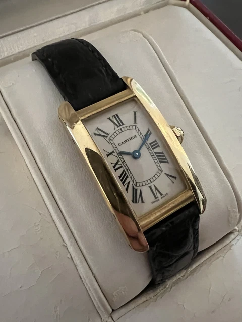 Montre Cartier Tank Américaine, petite, 2000, or jaune massif 18 carats, réf. 1710, boîte et papiers, W2601556