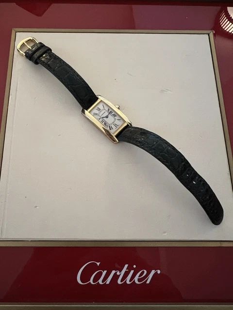 Montre Cartier Tank Américaine, petite, 2000, or jaune massif 18 carats, réf. 1710, boîte et papiers, W2601556