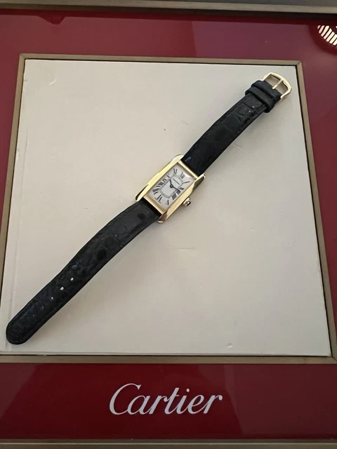 Montre Cartier Tank Américaine, petite, 2000, or jaune massif 18 carats, réf. 1710, boîte et papiers, W2601556