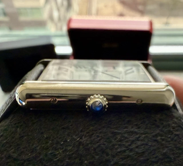 Montre automatique Cartier Tank Must XL 2022 en acier inoxydable WSTA0040 4324, ensemble complet