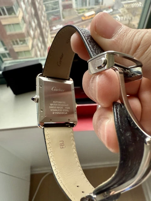 Montre automatique Cartier Tank Must XL 2022 en acier inoxydable WSTA0040 4324, ensemble complet