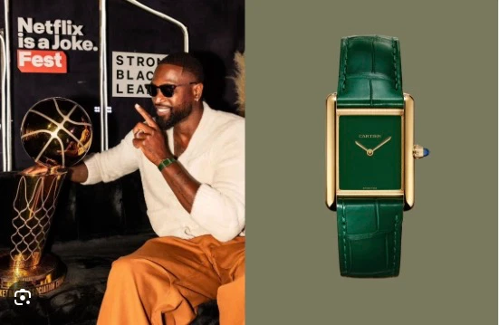 Montre Cartier Tank Louis Cartier verte 2023, grand modèle, boîtier en or 18 carats de 33,7 mm