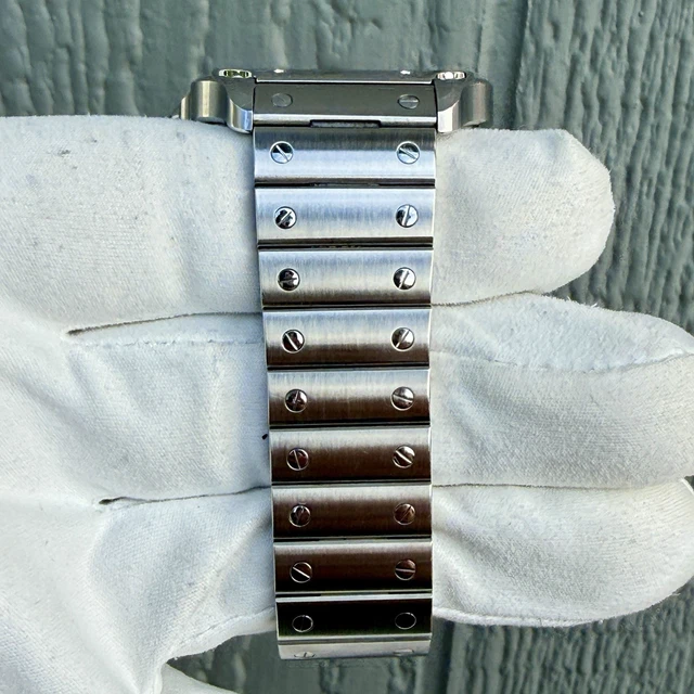 Montre Cartier Santos Grand Cadran Vert WSSA0062, 2024, Très bon état - Boîte et Papiers