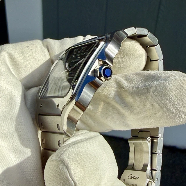 Montre Cartier Santos Grand Cadran Vert WSSA0062, 2024, Très bon état - Boîte et Papiers