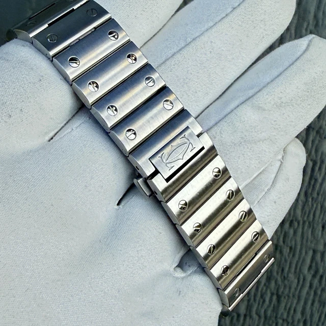 Montre Cartier Santos Grand Cadran Vert WSSA0062, 2024, Très bon état - Boîte et Papiers