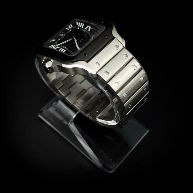 Montre Cartier Santos de Cartier 39,8 mm, cadran gris, bracelet en acier, 2025 (WSSA0037)