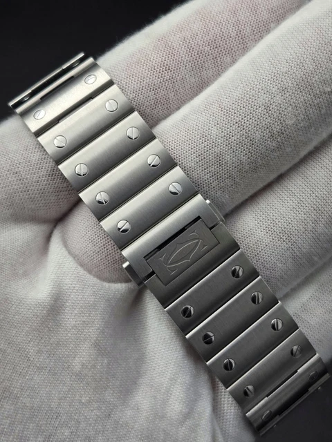 Montre Cartier Santos 2025, grand cadran vert, WSSA0062, bracelet acier/cuir, coffret complet