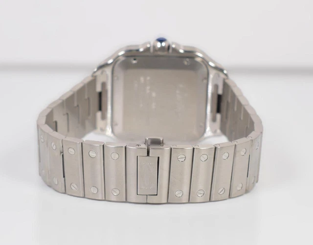 Cartier Santos 2025 Réf. WSSA0062 40 mm Cadran vert à chiffres romains Automatique Bracelet acier inoxydable et cuir