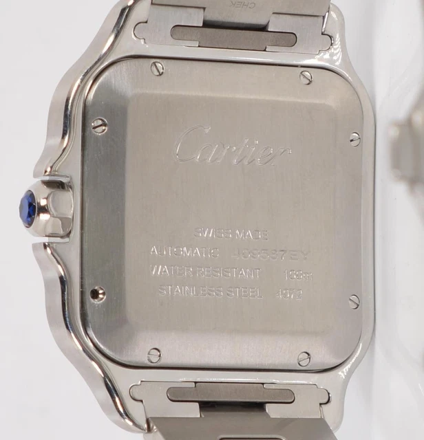 Cartier Santos 2025 Réf. WSSA0062 40 mm Cadran vert à chiffres romains Automatique Bracelet acier inoxydable et cuir