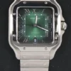 Cartier Santos 2025 Réf. WSSA0062 40 mm Cadran vert à chiffres romains Automatique Bracelet acier inoxydable et cuir