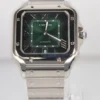Cartier Santos 2025 Réf. WSSA0062 40 mm Cadran vert à chiffres romains Automatique Bracelet acier inoxydable et cuir