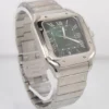 Cartier Santos 2025 Réf. WSSA0062 40 mm Cadran vert à chiffres romains Automatique Bracelet acier inoxydable et cuir