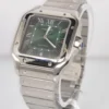 Cartier Santos 2025 Réf. WSSA0062 40 mm Cadran vert à chiffres romains Automatique Bracelet acier inoxydable et cuir