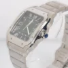 Cartier Santos 2025 Réf. WSSA0062 40 mm Cadran vert à chiffres romains Automatique Bracelet acier inoxydable et cuir