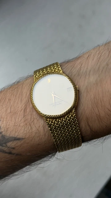 Montre Audemars Piguet vintage en or 18 carats, cadran octogonal 32 mm, automatique, référence B 45344