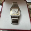 Montre homme Cartier Santos Bbc8346 authentique, bicolore, acier inoxydable, or 18 carats