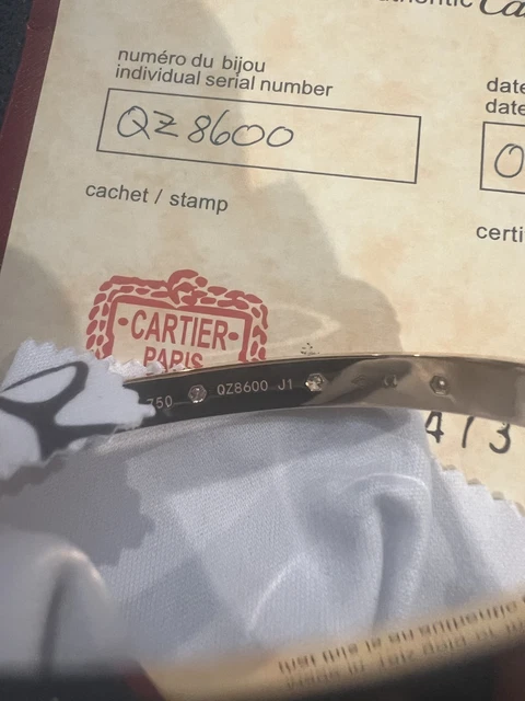 Bracelet Cartier Leve 10 diamants en or jaune 18 carats, taille 17, avec boîte et certificat - B3994