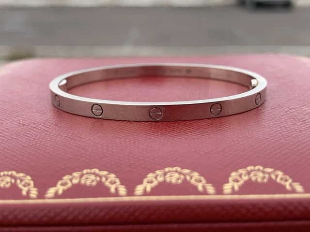 Bracelet Cartier Love en or blanc 18 carats (taille 15)