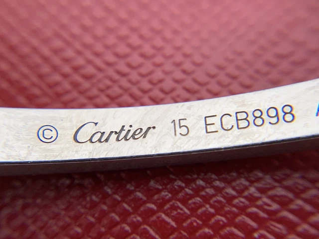 Bracelet Cartier Love en or blanc 18 carats (taille 15)