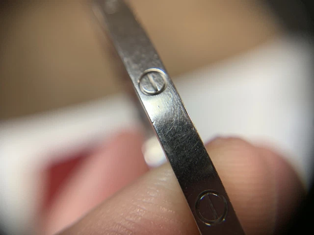 Bracelet Cartier Love en or blanc 18 carats (taille 15)