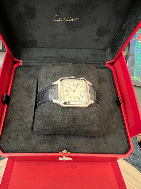 Montre Cartier Santos 31,5 mm WSSA0085 Dumont en acier inoxydable d'occasion