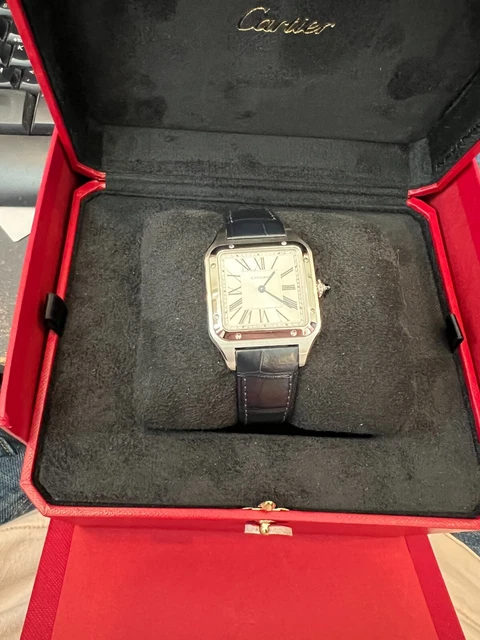 Montre Cartier Santos 31,5 mm WSSA0085 Dumont en acier inoxydable d'occasion