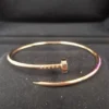 Bracelet jonc clou Cartier en or rose 750, petit modèle, 9,1 g