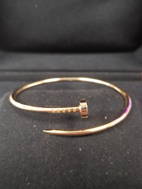 Bracelet jonc clou Cartier en or rose 750, petit modèle, 9,1 g