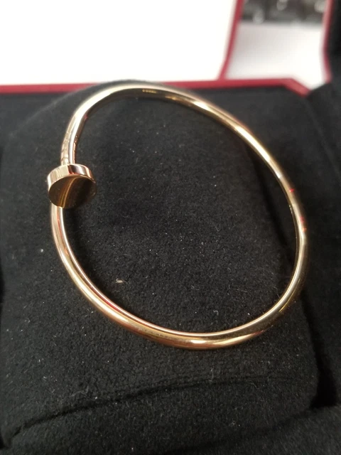 Bracelet jonc clou Cartier en or rose 750, petit modèle, 9,1 g