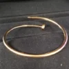 Bracelet jonc clou Cartier en or rose 750, petit modèle, 9,1 g