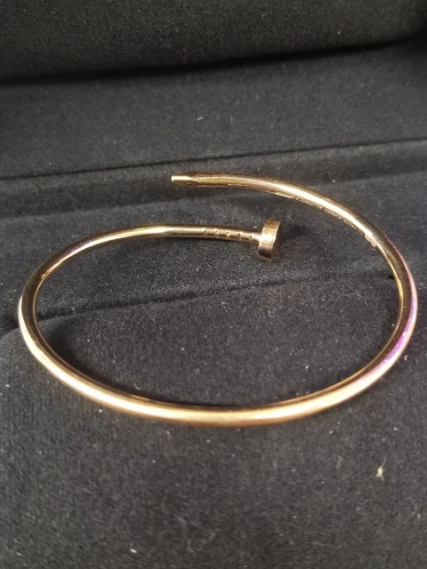 Bracelet jonc clou Cartier en or rose 750, petit modèle, 9,1 g