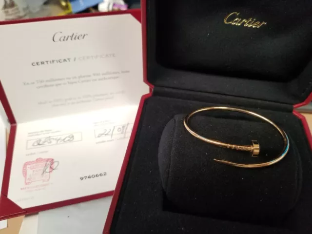 Bracelet jonc clou Cartier en or rose 750, petit modèle, 9,1 g